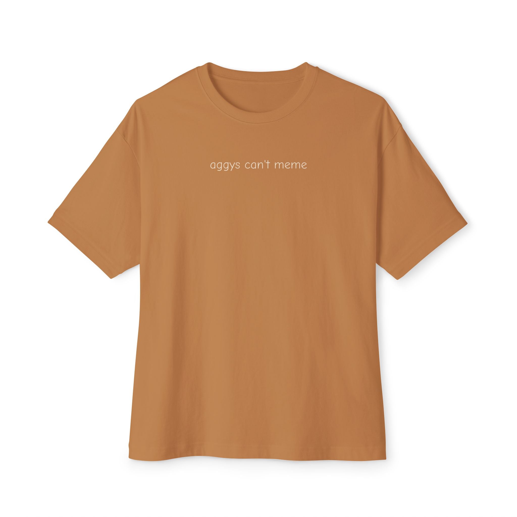 minimalist aggys can't meme tee