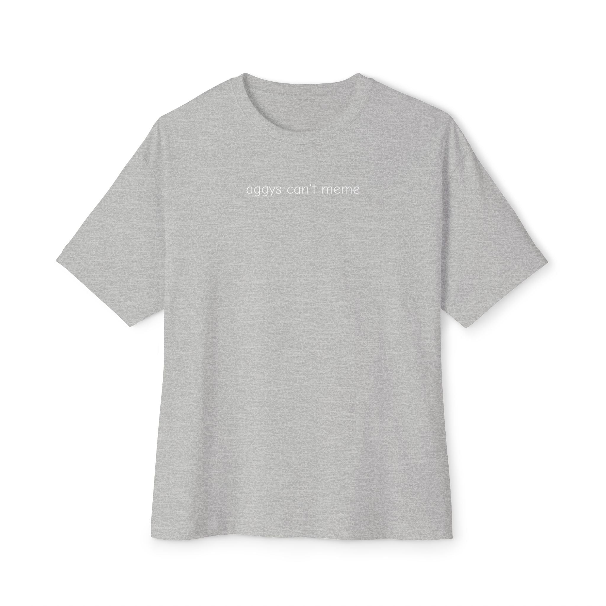 minimalist aggys can't meme tee