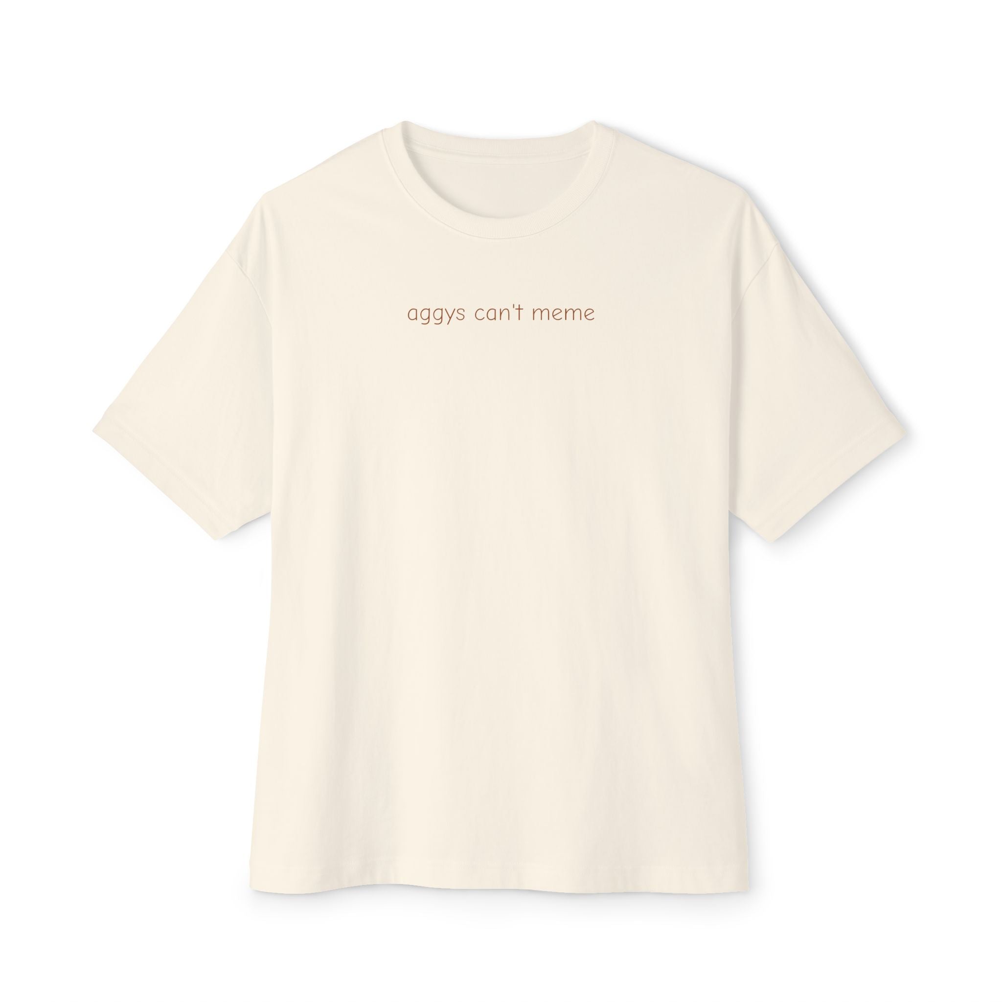 minimalist aggys can't meme tee