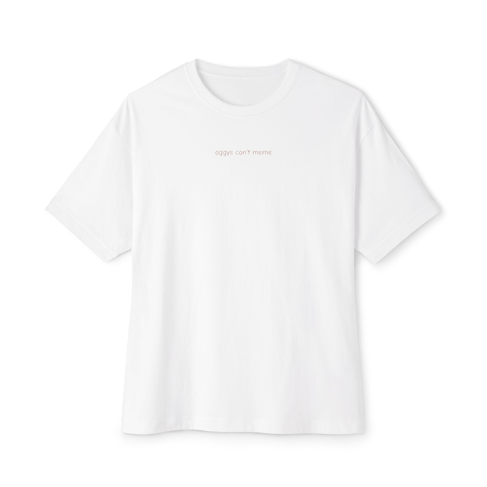 minimalist aggys can't meme tee