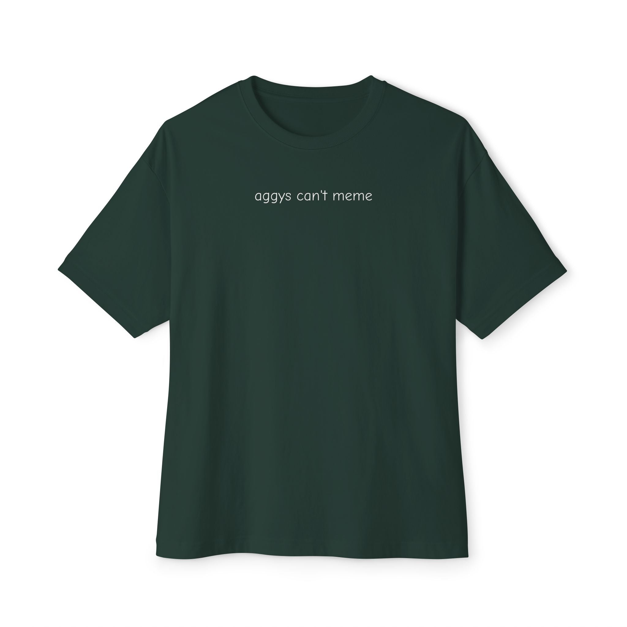 minimalist aggys can't meme tee