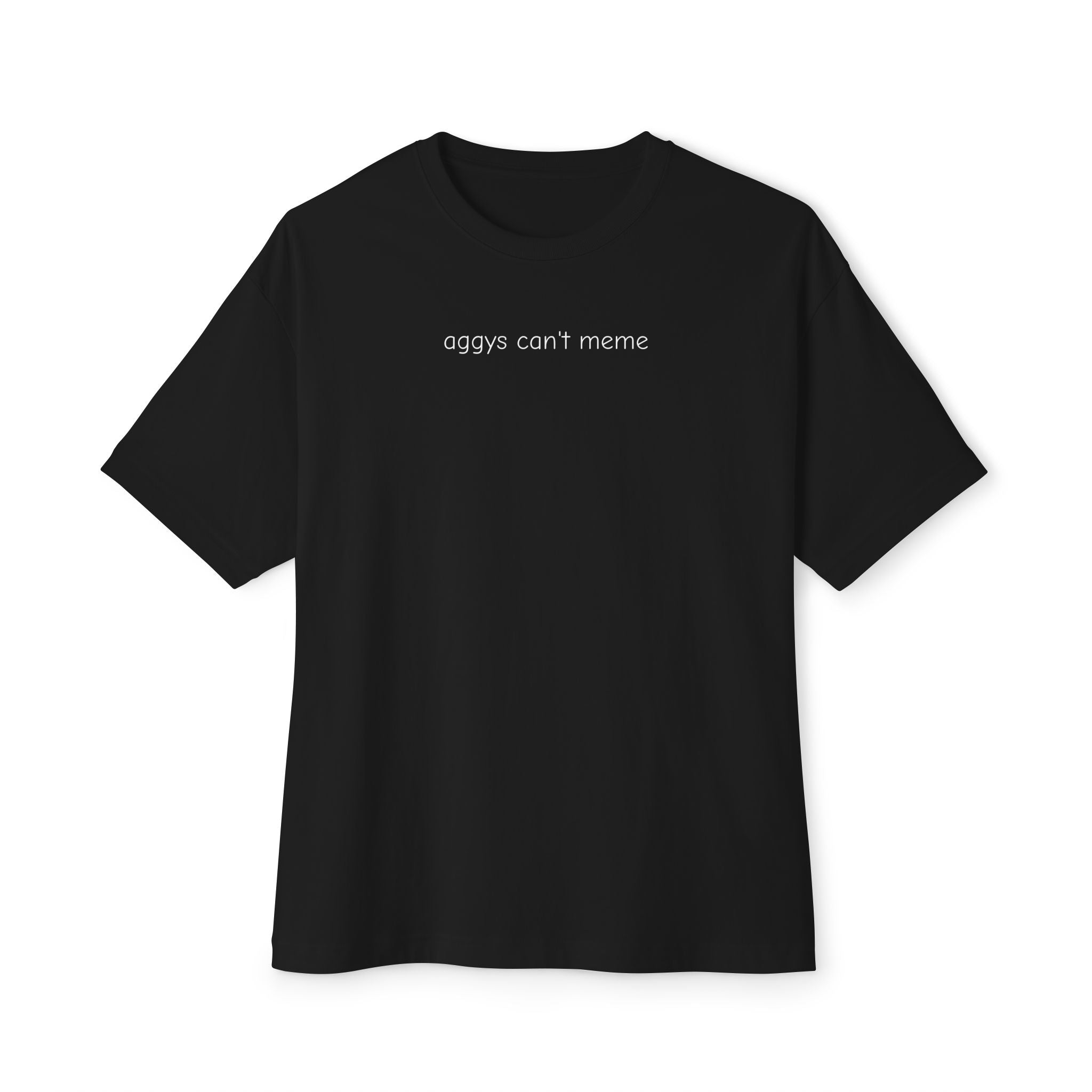 minimalist aggys can't meme tee