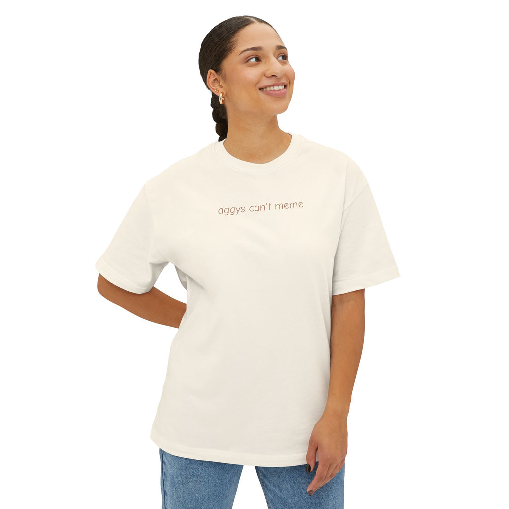 minimalist aggys can't meme tee