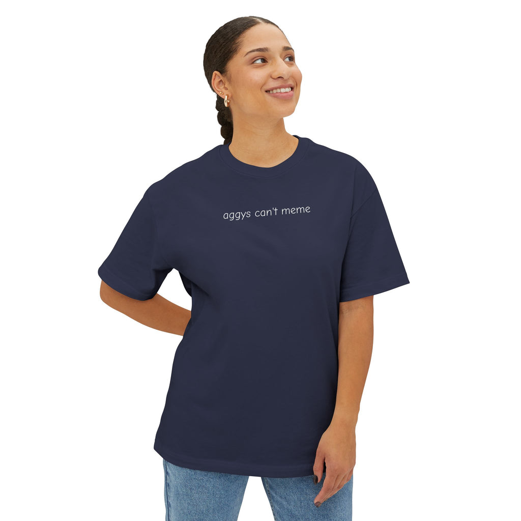 minimalist aggys can't meme tee