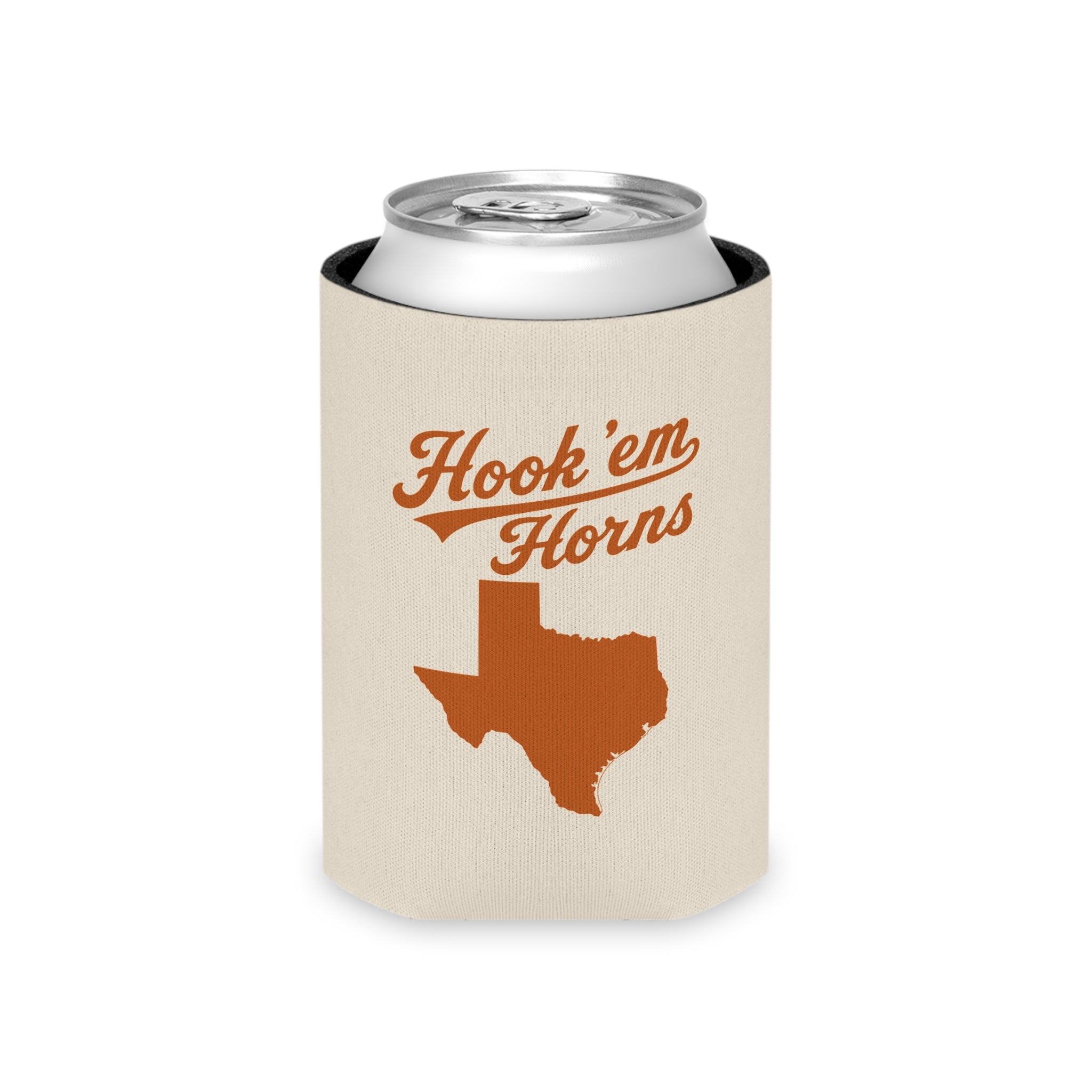 Hook 'em Horns Texas Can Cooler – Longhorn Game Day Koozie