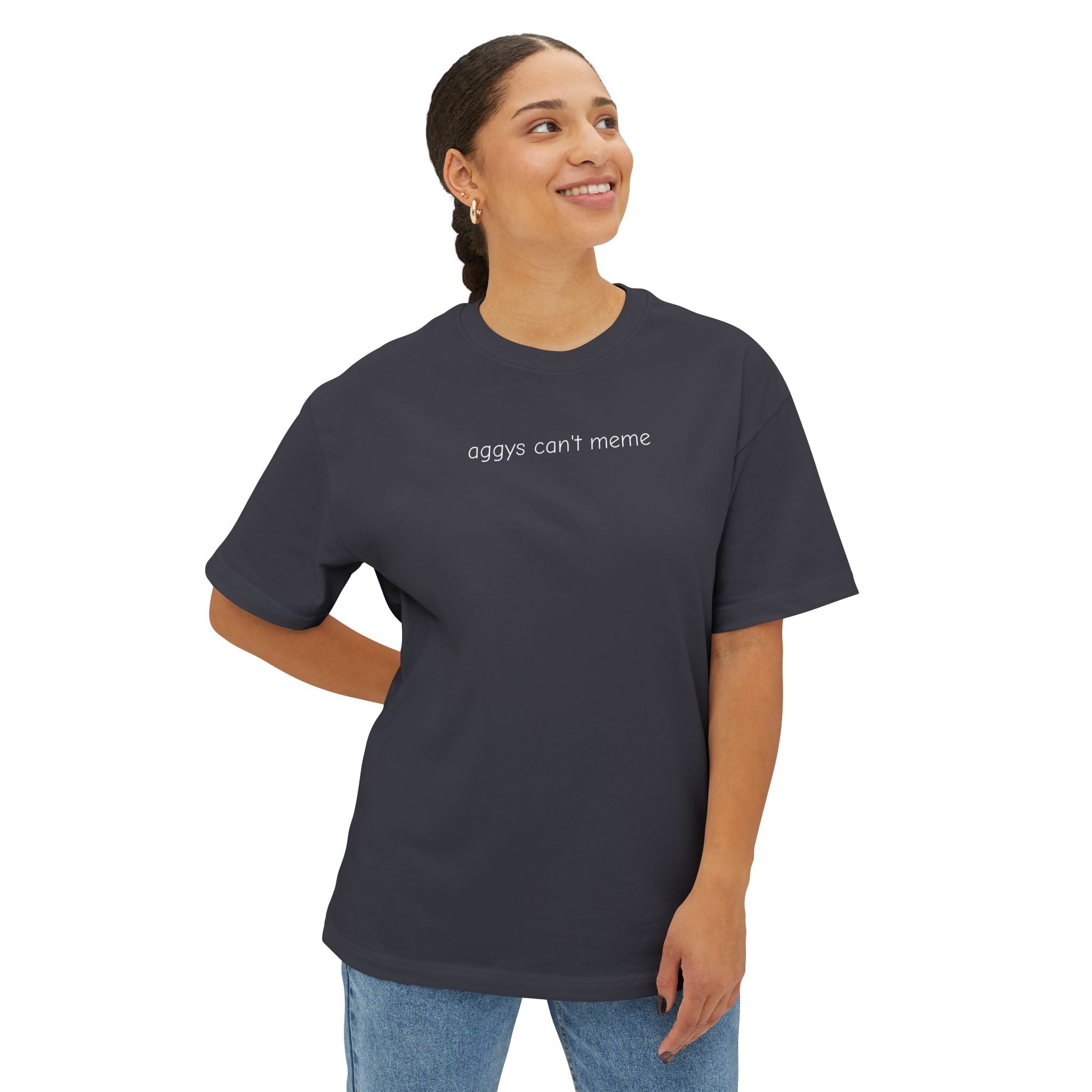 minimalist aggys can't meme tee