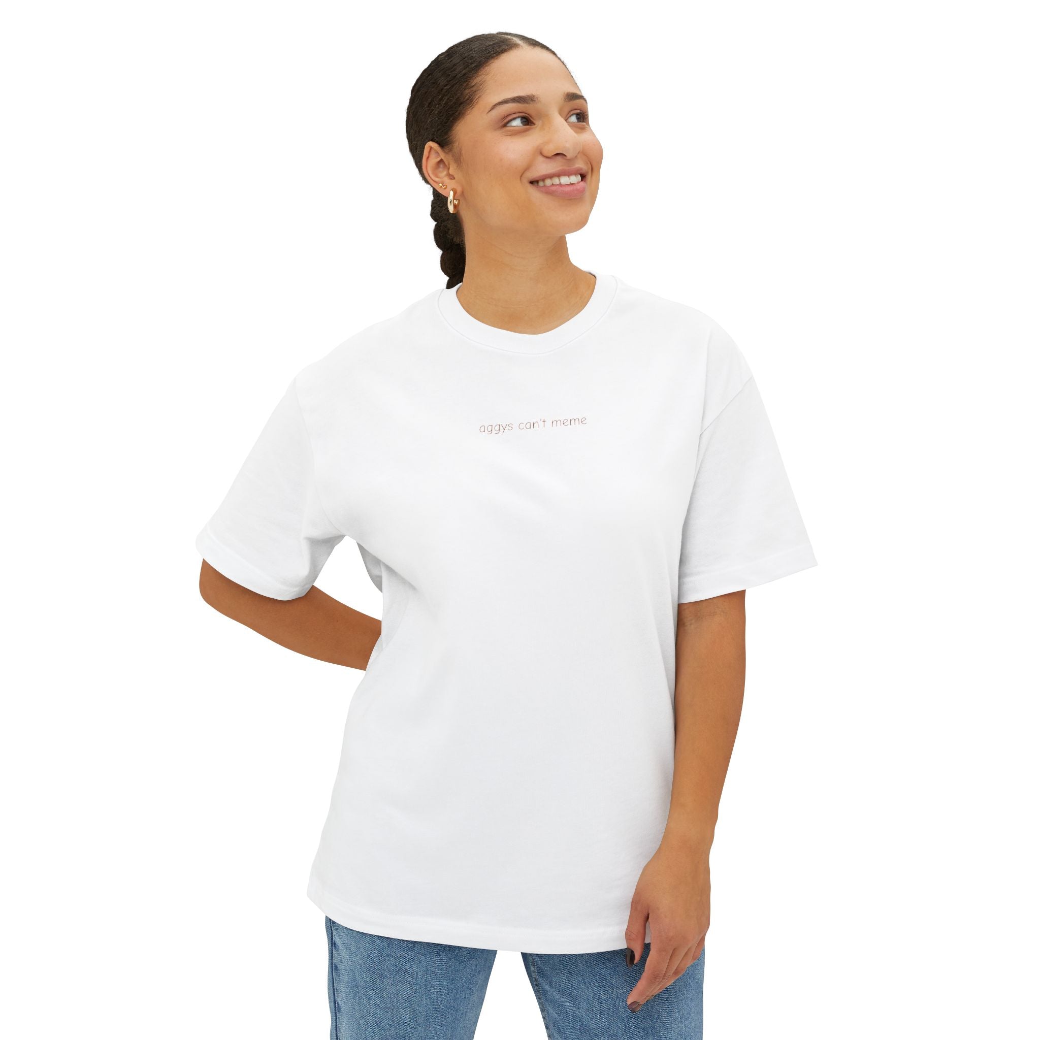 minimalist aggys can't meme tee