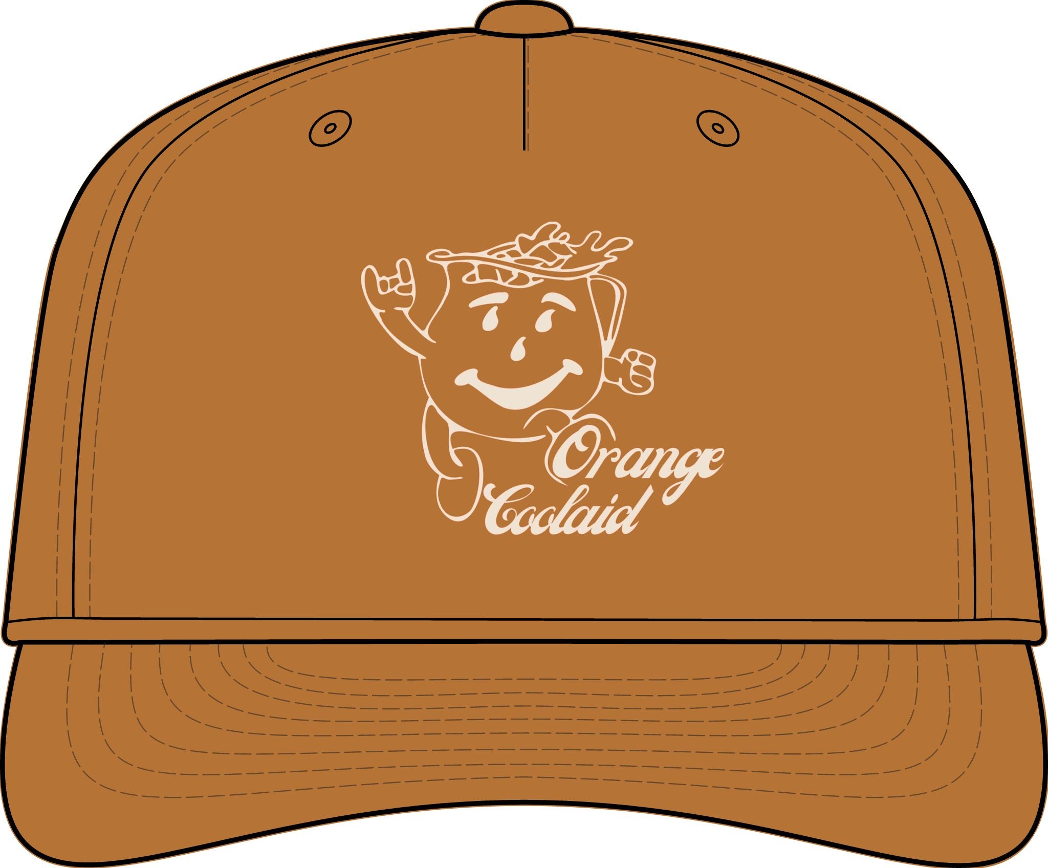 Orange Coolaid Man Rope Hat