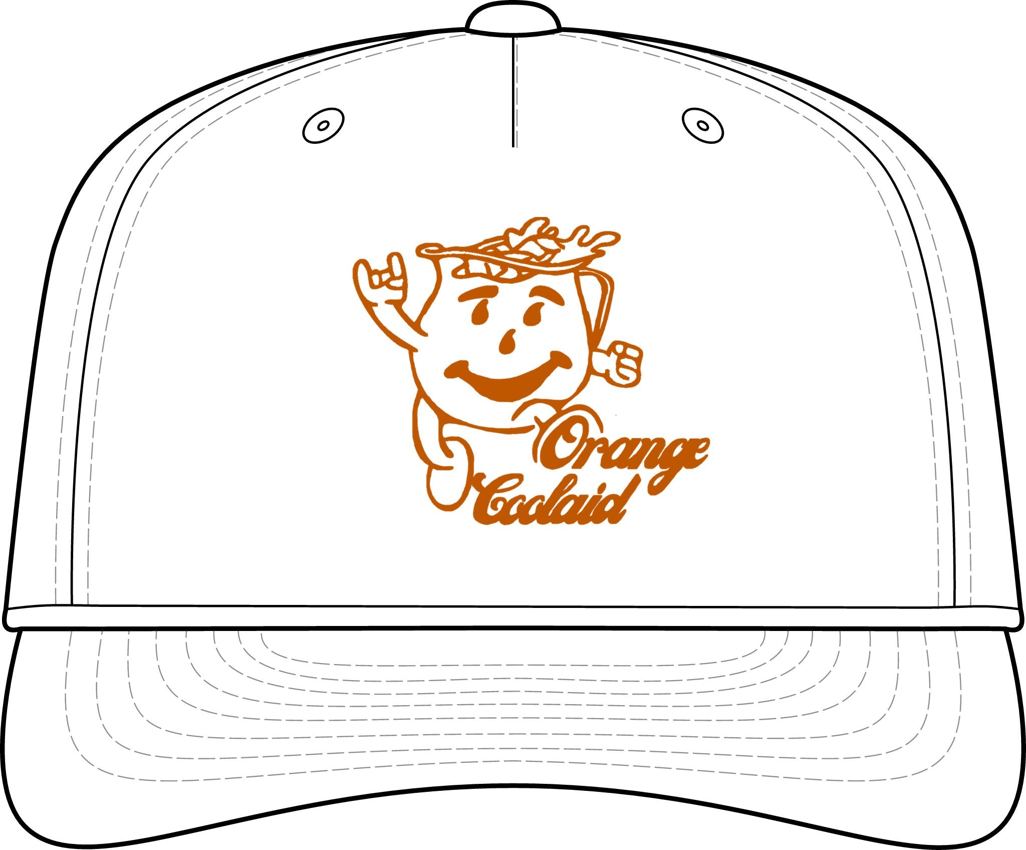 Orange Coolaid Man Rope Hat