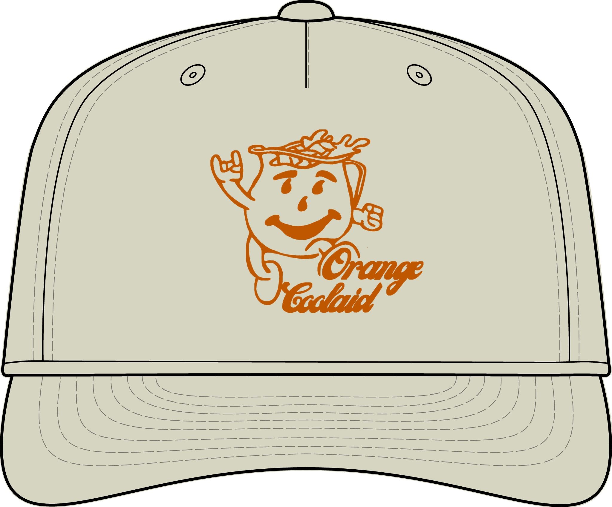 Orange Coolaid Man Rope Hat