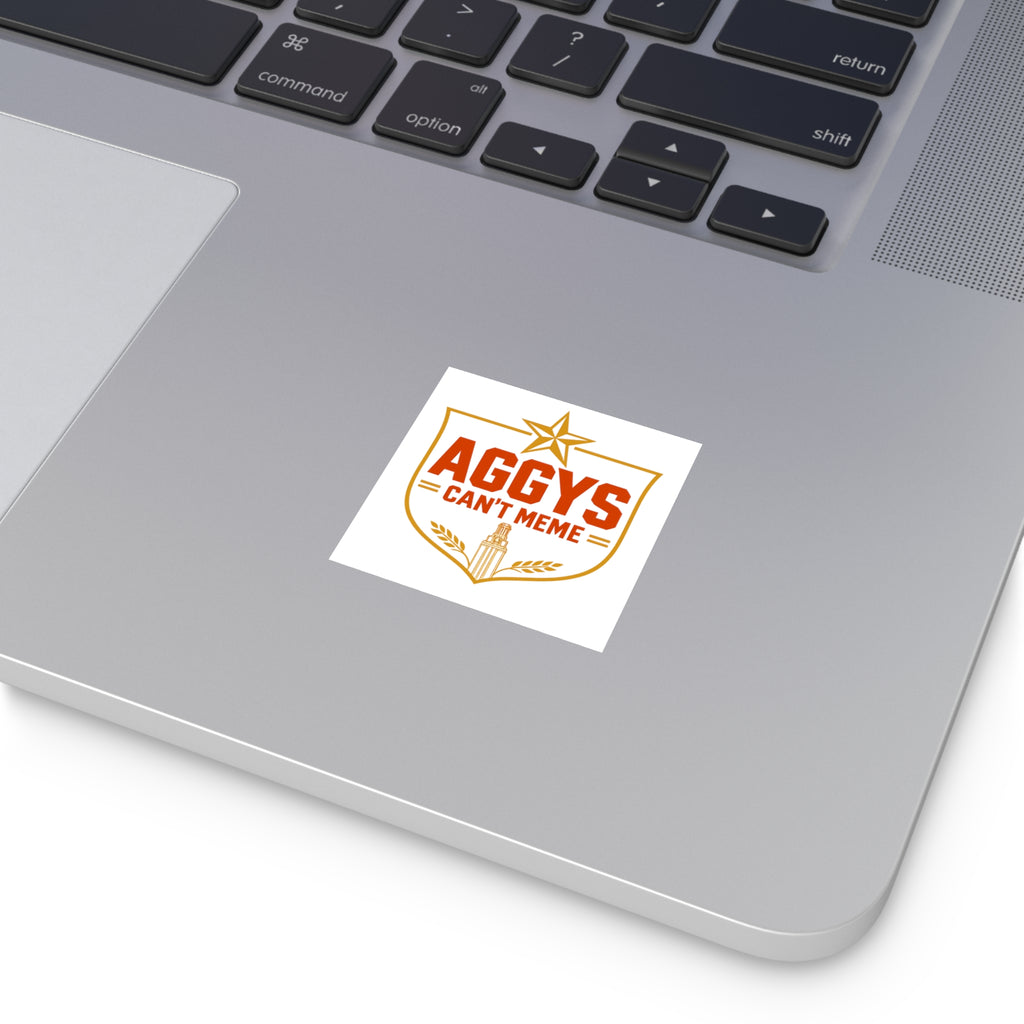 Square Sticker — "Aggys Can't Meme"